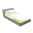 thumbnail image 2 of Ambesonne Floral Fitted Sheet & Pillow Sham Set, Tulip Flower Watercolor, Twinxl, Green Beige, 2 of 2