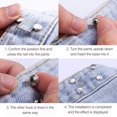 thumbnail image 3 of Alfileres De Botón De Jeans Botón de metal de ajuste invisible Hebilla de jeans extraíble sin clavos para piezas de pantalones Likrtyny Libre de BPA, 3 of 9