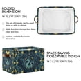 thumbnail image 2 of Yayeee Canvas Storage Basket with Handles for Shelves Fabric Bins Closet Organizer, Green Dragon Flowers, 2 of 8