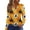 Orange, variant on Womens Long Sleeve T Shirts V-neck Halloween Pumpkin Print Tunic Tops Loose Casual Clothes