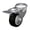 Swivel - Total Lock Brake - Black, variant on 5 Inch Black Polyurethane Wheel Swivel Bolt Hole Caster Service Caster Brand