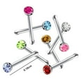 thumbnail image 6 of Grofry 60 Pcs Nose Rings Piercing Attractive Rhinestone Comfortable to Wear Shiny Body Jewelry Hypoallergenic Stainless Steel Nose Studs Rings Jewelry Accessory, 6 of 8