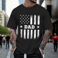 thumbnail image 2 of KHONTS America Flag Dad T-Shirt Father's Day Tee Short Sleeve Crew Neck Summer Tops Black XXL, 2 of 4