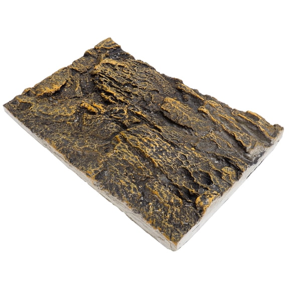 LOLIPPYY 3D Dark Brown Aquarium Background Board with Uneven Texture for Reptile and Turtle Tank