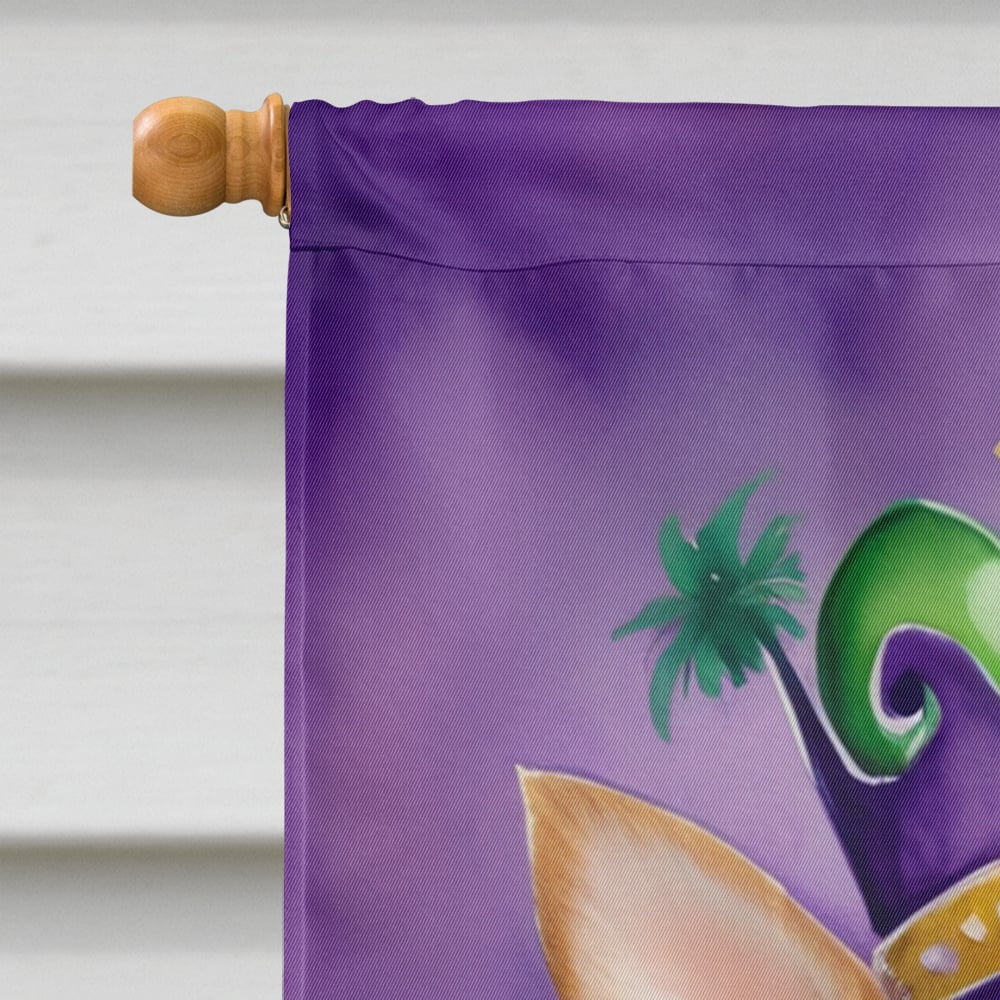 Chihuahua King of Mardi Gras House Flag 28 in x 40 in