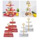 thumbnail image 2 of 4 unids 3 Tier Cupcake Stand Pastelería Sirviendo Platter Snack Rack, 2 of 10