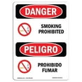 thumbnail image 1 of SignMission OS-DS-A-1218-VS-1575 12 x 18 Po Signe de Danger OSHA - Interdit de Fumer Bilingue, 1 of 1