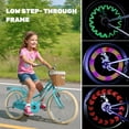 thumbnail image 6 of iRerts 20 Inch Girls Bike for 7-10 Years Old Kids, Kids Bike with Basket, Brown Leather Saddle, Coaster Brakes, Retro Style Girls Bicycle Kids Cycle Bikes, Kids Bicycle for Gifts, Mint Green, 6 of 9