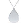 thumbnail image 2 of Bling Jewelry Womens Mother Bear & Cub Dangling Diamond-Cut Teardrop Pendant Necklace Sterling Silver, 2 of 5