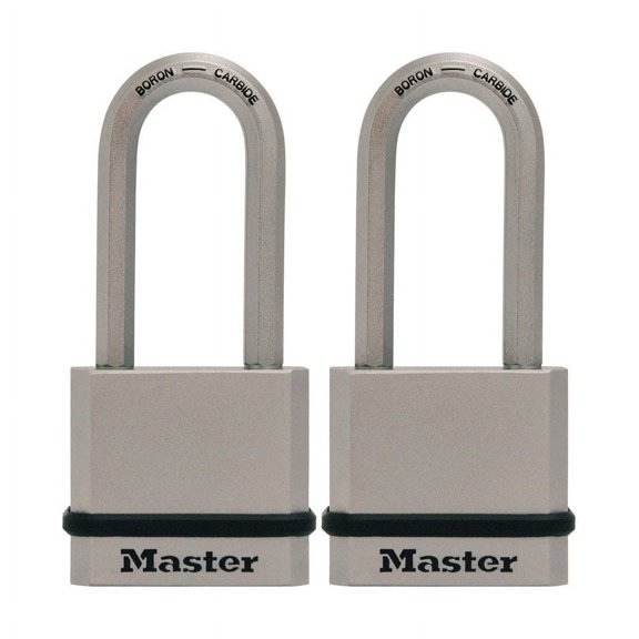 Master Lock 1-3/4" W Steel Dual Ball Bearing Locking Padlock 2 pk Keyed Alike