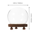 thumbnail image 2 of RENACLIPY Clear Glass Display Dome with Natural Wooden Base for Crafts, Home Decor, Collectibles, and Presentation 3.9 x 3.9 x 3.7 Inches, 2 of 4