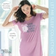 thumbnail image 2 of Hello Mello Let Me Sleep Lounge Sleepshirt V-Neck Short Sleeve Sleepwear, Good Morning Snooze Button Medium/Large (Women's), 2 of 8