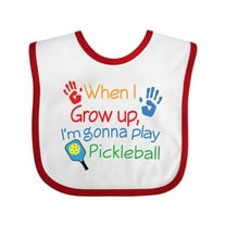 Inktastic Future Pickleball Player Boys or Girls Baby Bib