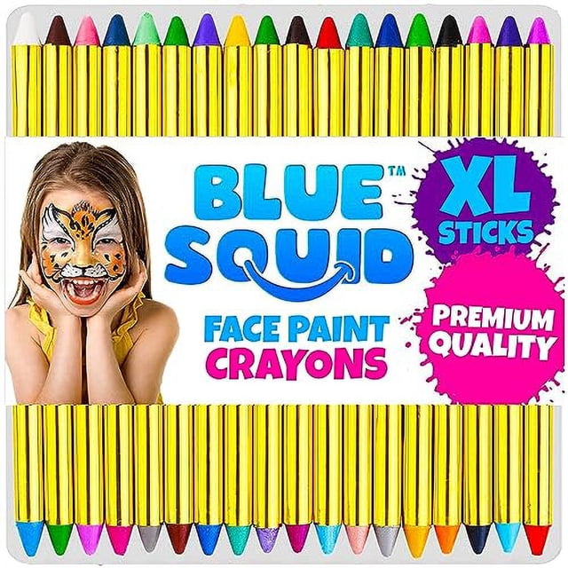 Crayones de pintura facial Blue Squid 36 piezas XL para niños