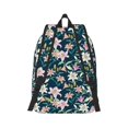 thumbnail image 2 of Naloa Lilies Flowers Canvas Backpack for Men Women Rucksack Casual Travel Daypack College Tote Satchel Bookbag for Teens-Small, 2 of 7