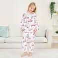thumbnail image 5 of Fluffy Pajamas Set Fuzzy Winter Warm Pj Sets Pullover Tops and Long Pants Pink Flamingos Pattern Large, 5 of 8