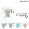 thumbnail image 5 of 1 Pcs 6 oz Silicone Collapsible Cups for Traveling Foldable Camping Cups Collapsible Water Cup Portable Drinking Cups with Lids Collapsible Mug for Outdoor Hiking(Pink), 5 of 5