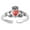 Ruby, variant on Claddagh Benediction Heart Knuckle / Toe Ring Simulated Garnet Cubic Zirconia Sterling Silver