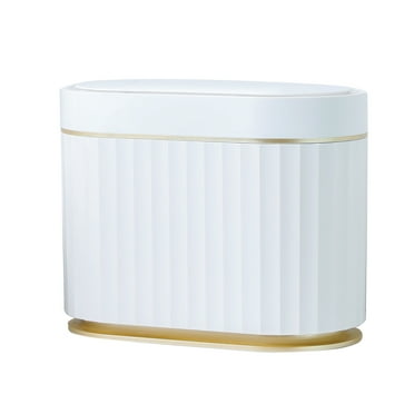 ELPHECO Mini Trash Can with Lid Small Desktop Trash Can with Lid, 1.3 Gallon Countertop Automatic Garbage Can, Small Commercial Tiny Motion Sensor Waste Basket for Bathroom, Coffee, Bedroom, Office