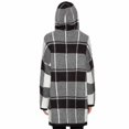 thumbnail image 2 of MATTY M Over-sized Hooded Knit Cardigan Sweater (Black/White Plaid, X-Large), 2 of 2