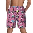 thumbnail image 2 of Lsque Mens Swim Trunks Colorful Cute French Bulldog Pattern - Bathing Suit Compression Liner - Beach Swim Shorts Swimwear - (S-3XL) - Stretch Quick Dry -XX-Large, 2 of 9
