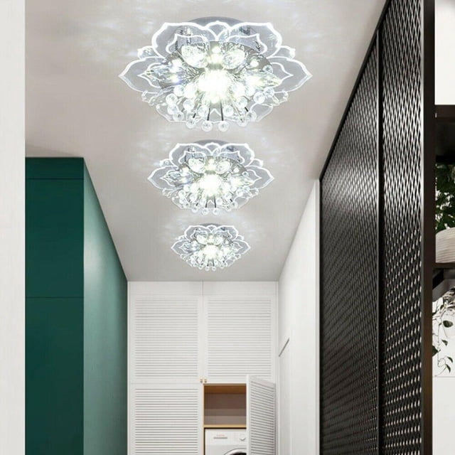 Creative LED Crystal Flower Candelier Dormitorio Pasillo interior Sala de estar Iluminación Decoración de la cocina del dormitorio