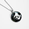 thumbnail image 4 of Panda Stunning Glass Circular Pendant Necklace - Elegant Jewelry for Women, 4 of 5