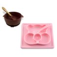 thumbnail image 1 of Plato con Divisiones y Cuchara para Bebé Match & Enjoy  Plato con divisiones en forma de oso color rosa, 1 of 6