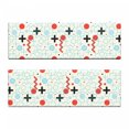 thumbnail image 2 of Geometric Bench Cushion Set of 2, Circle Zig Zag Waves Mathematical Forms Lifestyle Illustration, Standard Size Foam Pad and Decorative Cover, Pale Blue Cream Red, by Ambesonne, 2 of 4