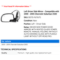 thumbnail image 2 of Left Driver Side Mirror - Compatible with 2000 - 2005 Chevy Suburban 2500 2001 2002 2003 2004, 2 of 2