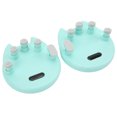 thumbnail image 4 of Piano Finger Trainer, Fingers Exerciser Cyan ABS Silicone 2Pcs Easy Exercising Portable  For Posture Correction, 4 of 8