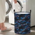 thumbnail image 5 of Sikiie Blue Sports Car Print Round Dirty Clothes Basket, Waterproof Standing Foldable Storage Basket, for Laundry Room, Bedroom, Bathroom Storage-Medium, 5 of 6