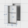 thumbnail image 4 of Neodrain Nicho De Ducha Sin Azulejos Estante De Baño De Acero Inoxidable Cepillado 24"" X 12"" Cubículo De Baño De Dos Niveles De Acero Inoxidable Cubículo De Nicho Para Almacenamiento No Se Necesitan, 4 of 5