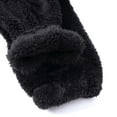 thumbnail image 6 of Toddler One Piece Oneises Plush Rabbit Ears Hooded Front Zip Long Sleeve Fuzzy Jumpsuit Comfy Cute Romper 6-24 Months (12 Months, Black), 6 of 9