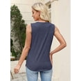 thumbnail image 6 of Sleeveless Shirts for Women Casual Summer V Neck Tank Tops Dressy Blouses Tunic 2026, 6 of 7
