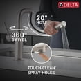 thumbnail image 6 of Delta Faucet Daneri Pull-Out Kitchen Faucet, Brushed Nickel Kitchen Faucets with Pull-Out Sprayer, Kitchen Sink Faucet, Faucet for Kitchen Sink with Magnetic Docking, Stainless, 6 of 8