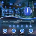thumbnail image 4 of LED Outdoor String Light, 26Feet Patio Lights with12+1Edison Shatterproof Bulbs(1Spare), UL Waterproof Outside Lights connectable Dimmable for Backyard Porch Decor,Blue, 4 of 6