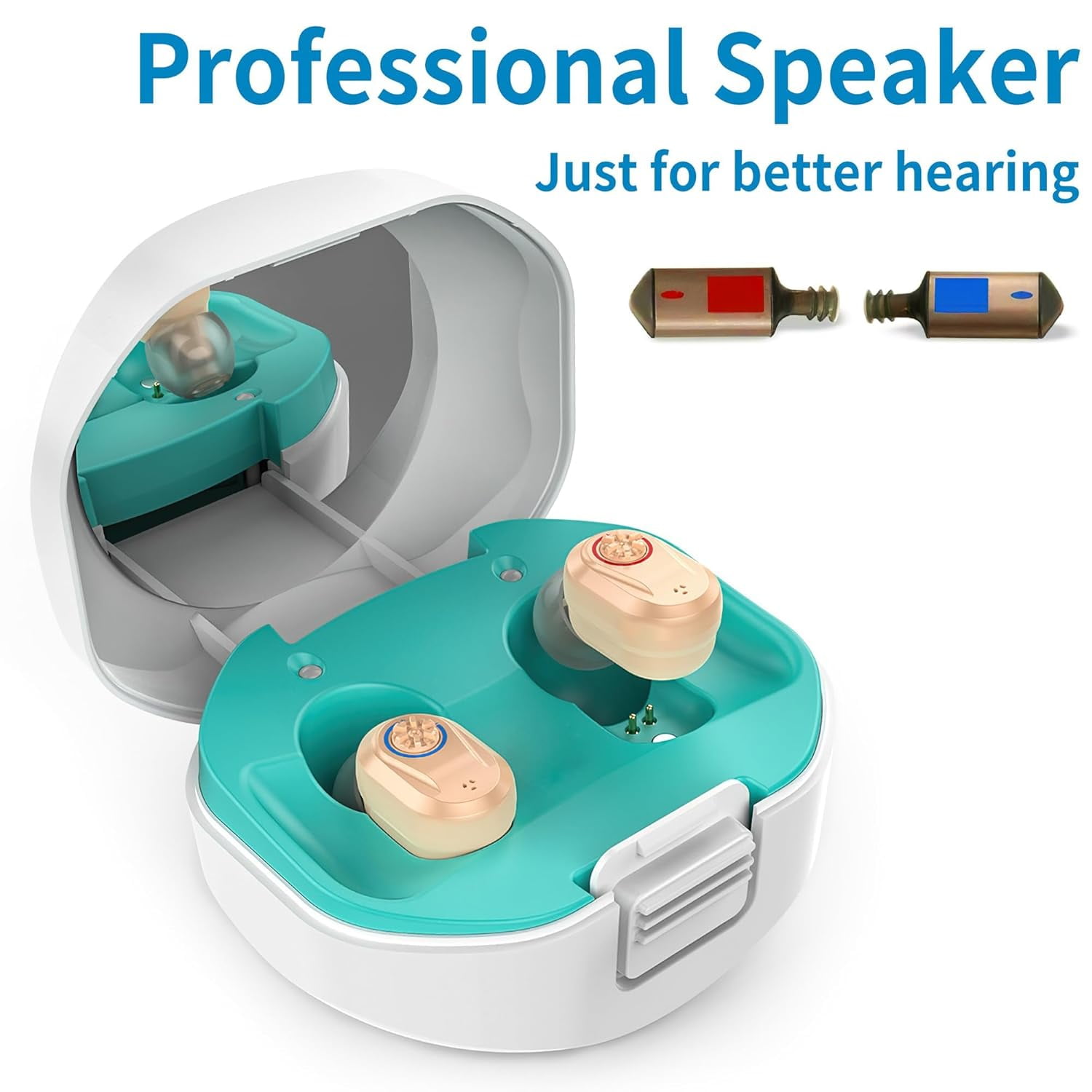 SUWU Hearing Aids for Seniors, Rechargeable Personal Sound Amplifiers for Severe Hearing Loss, Hearing Amplifiers for Adults with Noise Cancelling, Magnetic Charging Case