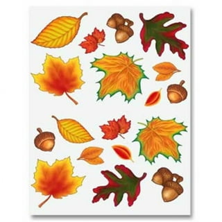 Leaf Glitter Stickers Fall Maple Leaf Foam Sticker for Autumn Thanksgiving  Halloween Party Craft 500 Pcs