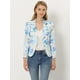 thumbnail image 2 of Chaqueta abierta Allegra K traje de trabajo oficina mujeres Blanco Azul Claro-floral XS, 2 of 5