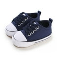 thumbnail image 3 of Povozer Baby Girls Boys Shoes Canvas Shoes Casual Sneakers for First Walkers(Blue,5 Baby), 3 of 6