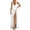 White, variant on Women‘s Backless Halter Split Formal Dress – Bodycon Midi Gown with Adjustable Tie for Cocktail Party Wedding Guest GreenJ XL