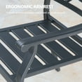 thumbnail image 5 of Ulax Furniture Patio Stacking Metal Dining Arm Chairs with Steel Slat Seat, Set of 2, 5 of 11
