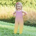 thumbnail image 5 of Odeerbi 1-6 Years Toddler Girls Summer Jumpsuit Gradient Camisole Romper Casual Breathable Comfortable Overalls Strap Bib Overall Pants Playsuit, 5 of 5