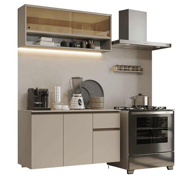 Cocina Integral Completa Modular Madesa Nice 120cm Crema 08