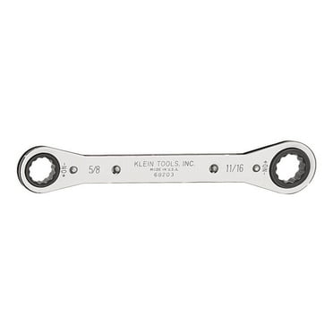 Klein Tools 68203 5/8 in. x 11/16 in. Reverse Ratcheting Box Wrench