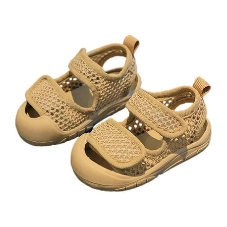 

TENSUNNYD Baby Boys Girls Sandals Summer New Mesh Soft Bottom Breathable Non Solid Color Children S Fashion Casual Beach Sandals Non- Walking Shoes Toddler 2Y-2.5Y