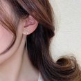 thumbnail image 4 of Pendientes con borlas de flores, modernos y elegantes, pendientes medianos y largos para orejas perforadas, 4 of 5