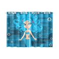 thumbnail image 3 of MKHERT Cartoon Mermaid Window Curtains Kitchen Curtain Room Bedroom Drapes Curtains 26x39 inch, 2 Piece, 3 of 3