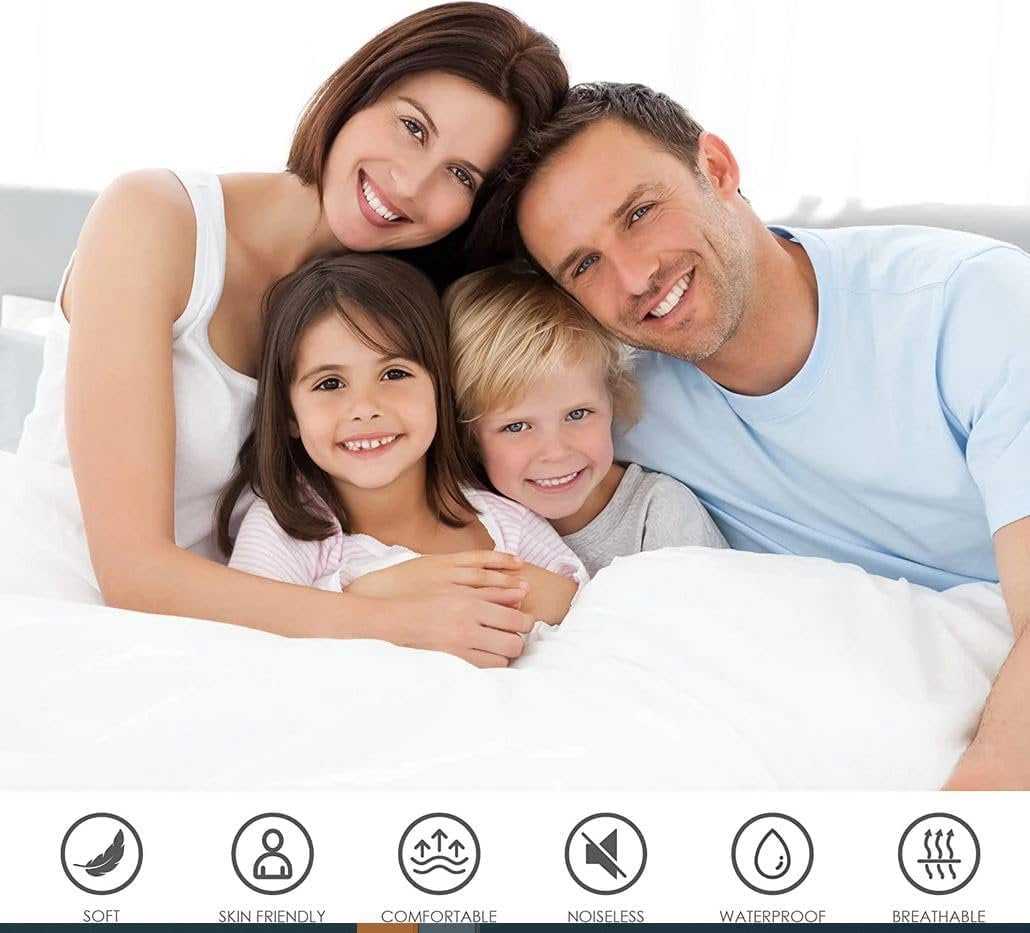 Utopia Bedding California King Mattress Protector Zippered, 100% Waterproof Bed Bug and Dust Mite Proof Mattress Encasement, Absorbent 6 Sided Mattress Cover